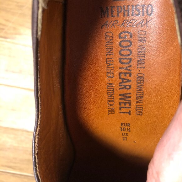 Mephisto men dark brown leather derby\'s, 11 main image 9